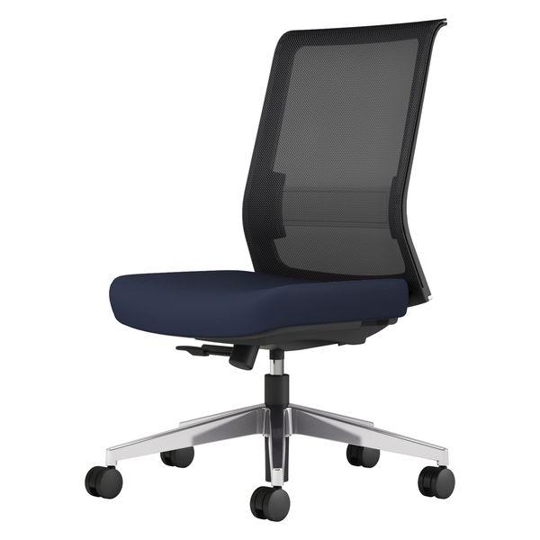 コクヨ エントリー2 ブラックアルミ脚 ブルー CCR-ET2A301B-WN 1脚