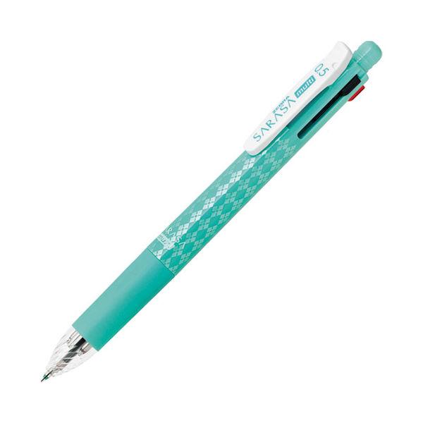 ZEBRA（ゼブラ） 多機能ボールペン サラサ 4色＋シャープペン 0.5mm ブルーグリーン軸 J...