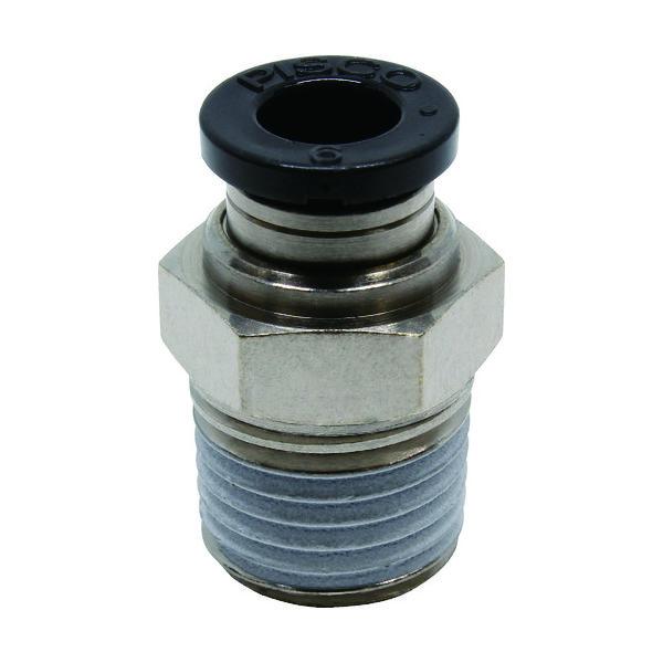 日本ピスコ PISCO チューブフィッティング ストレート 適合外径6mm 接続口径R1/4 PC6...