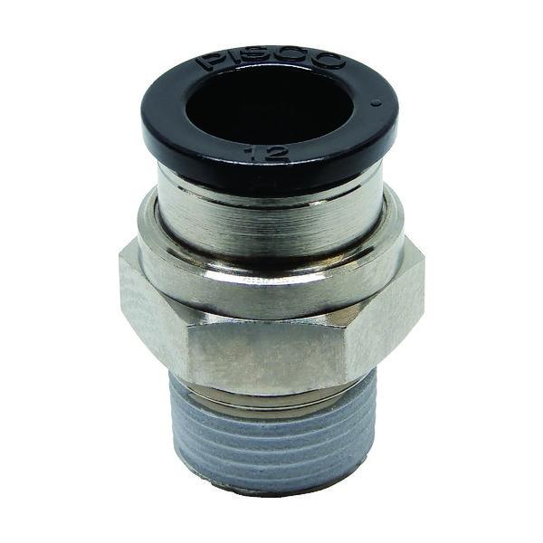 日本ピスコ PISCO チューブフィッティング ストレート 適合外径12mm 接続口径R3/8 PC...