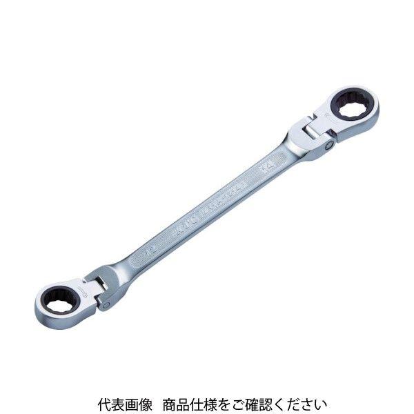 KTC ラチェットめがねレンチ(両頭型首振りタイプ) 対辺寸法17×19mm 全長267mm MR1...