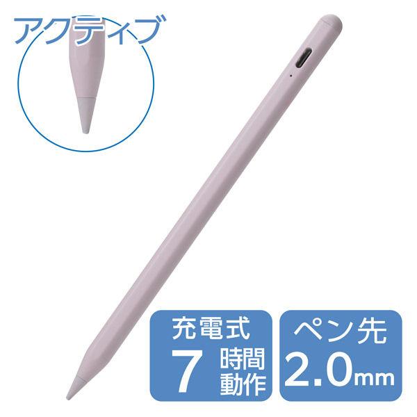 タッチペン スタイラスペン 充電式 USB Type-C 急速充電 磁気吸着 ピンク P-TPACS...