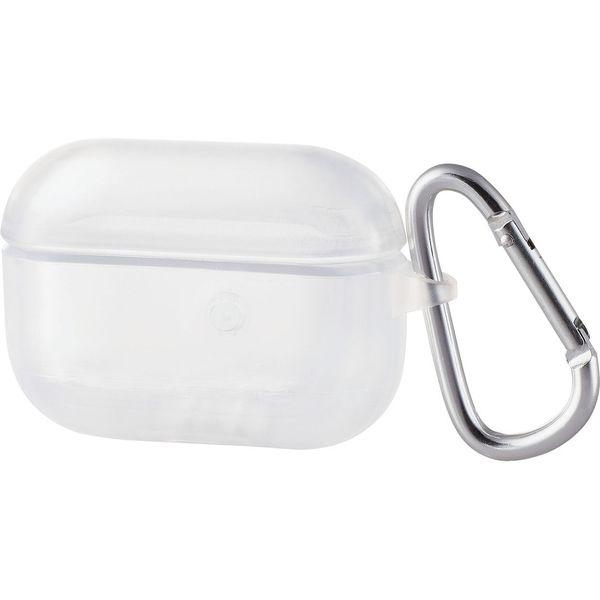 AirPods Proケース ソフトケース TPU カラビナ付き 背面RESETボタン クリア AV...