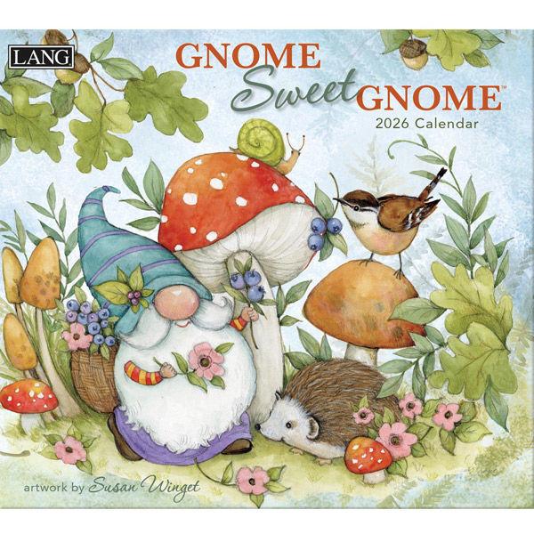 LANG GNOME SWEET 2026 壁掛けカレンダー Wall Calendar アメリカ製...