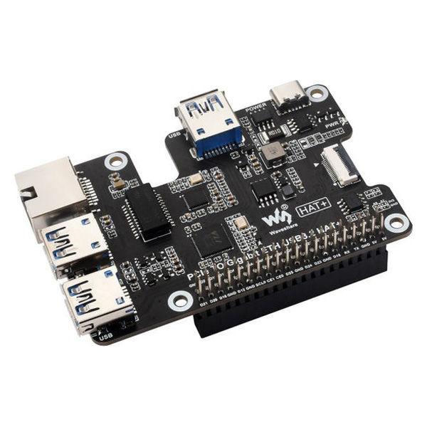 WAVESHARE Raspberry Pi 5用 HAT+ PCIe-イーサネット/USB 3.2...
