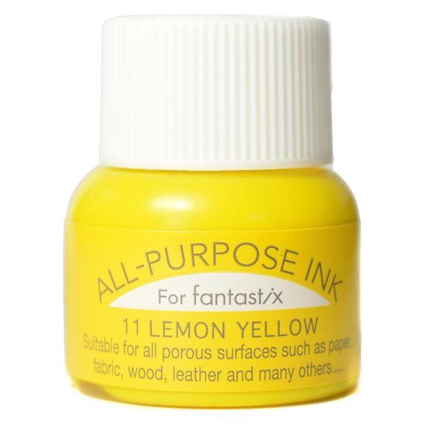 ツキネコ オールパーパスインク 多用途インク 布 皮革 紙 木材 15ml レモンイエロー API-...