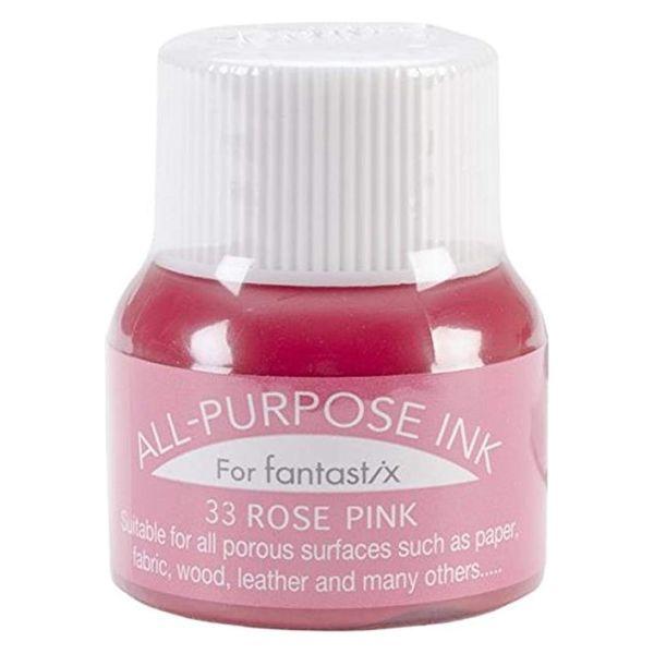 ツキネコ オールパーパスインク 多用途インク 布 皮革 紙 木材 15ml ローズピンク API-3...