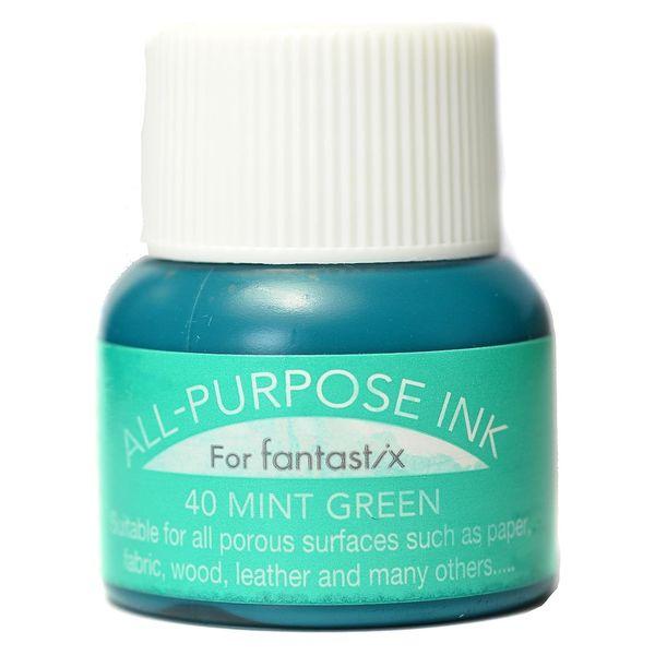 ツキネコ オールパーパスインク 多用途インク 布 皮革 紙 木材 15ml ミントグリーン API-...