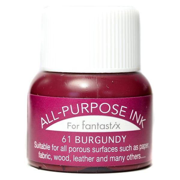 ツキネコ オールパーパスインク 多用途インク 布 皮革 紙 木材 15ml バーガンディ API-6...