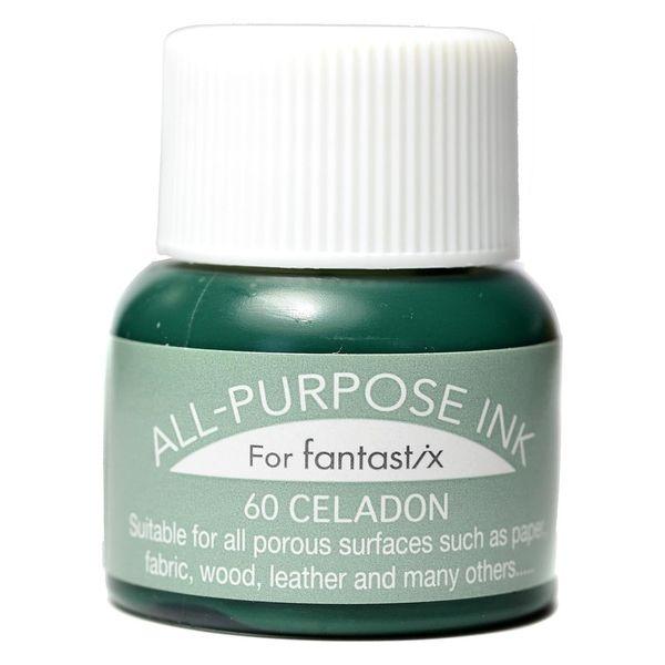 ツキネコ オールパーパスインク 多用途インク 布 皮革 紙 木材 15ml セラドン API-60 ...