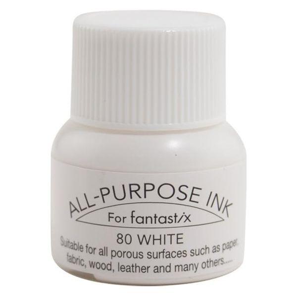 ツキネコ オールパーパスインク 多用途インク 布 皮革 紙 木材 15ml ホワイト API-80 ...