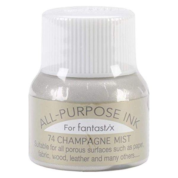 ツキネコ オールパーパスインク　多用途インク　布　皮革　紙　木材　15ml　メタリック　シャンパンミ...