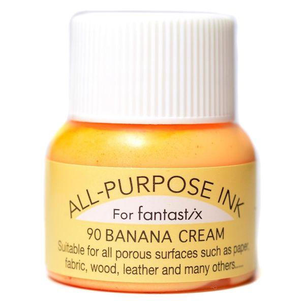 ツキネコ オールパーパスインク 多用途インク 布 皮革 紙 木材 15ml バナナクリーム API-...