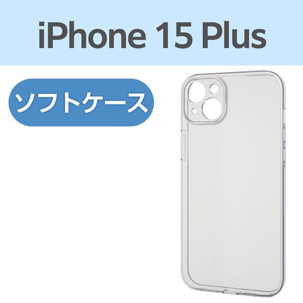 iPhone15 Plus ケース ソフト 衝撃吸収 カメラレンズ保護設計 クリア PM-A23BU...