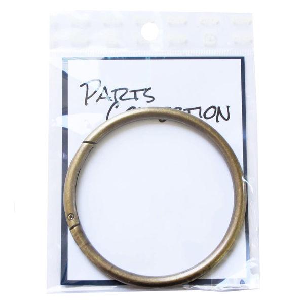 NBK 日本紐釦 BIGリングカラビナ 内径75mm アンティークゴールド S27-RING80-A...