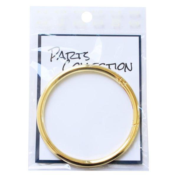 NBK 日本紐釦 BIGリングカラビナ 内径75mm ゴールド S27-RING80-G　10個入り...