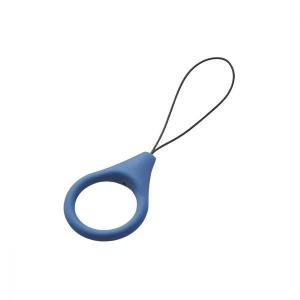 エレコム スマホ用ストラップ/リングストラップ/シリコン/Lサイズ/ネイビー P-STF01LBUD 1個（直送品）