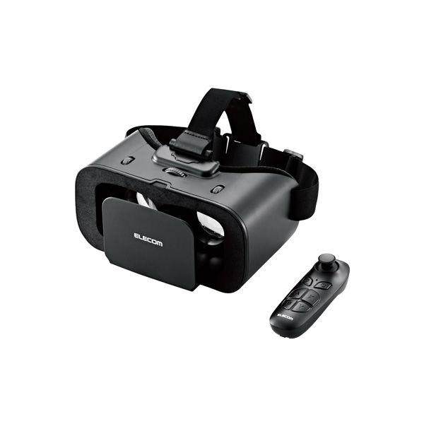 VRゴーグル スマホ用 VR ヘッドマウントディスプレイ リモコン付き ブラック VRG-X03RB...