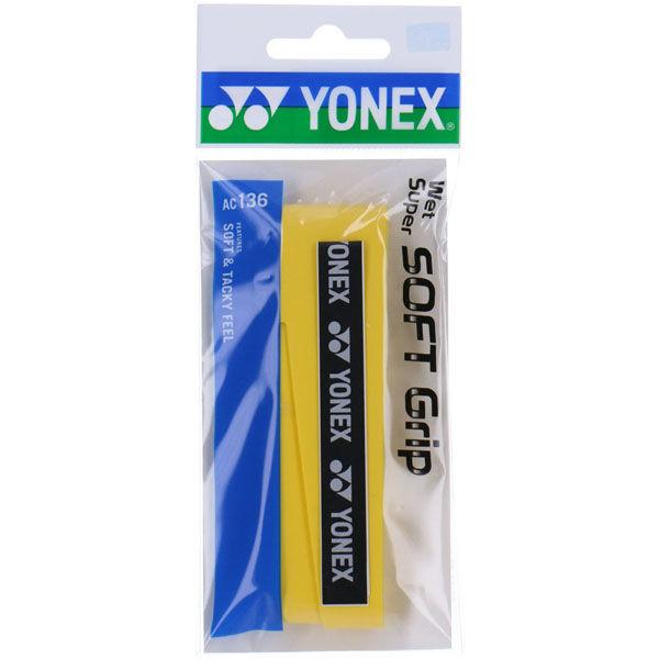 Yonex(ヨネックス) テニス グリップテープ ウエットスーパーソフトグリップ AC136 イエロ...