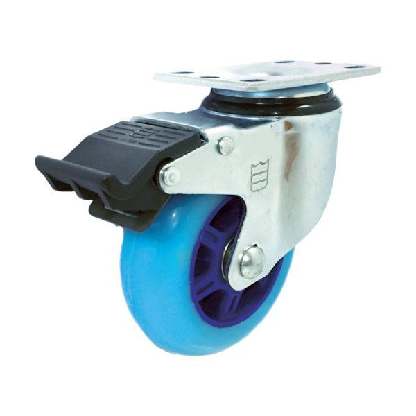 サムソンキャスター SAMSONG 高弾性ウレタンキャスター 自在ストッパー付 PU車 127mm ...