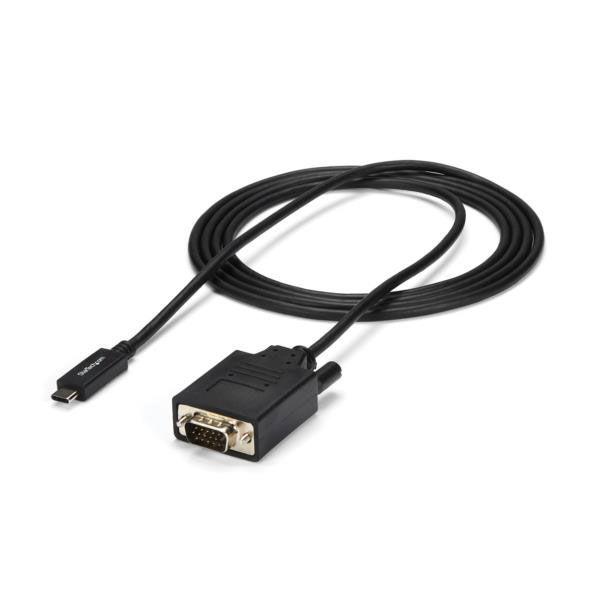 USB-C - VGA ケーブル／2m　CDP2VGAMM2MB　1個　StarTech.com（直...