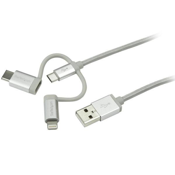 lightning/USB-C/Micro-Bケーブル　1m　LTCUB1MGR　1個　StarTe...