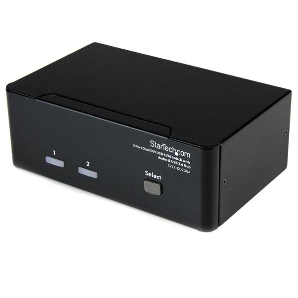 2ポート デュアルDVI対応USB接続KVMスイッチ　SV231DD2DUA　1個　StarTech...