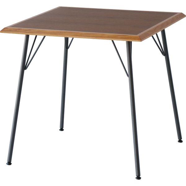 ICHIBA ラミー ダイニングテーブル 幅750×奥行750×高さ720mm ブラウン RUT-3...