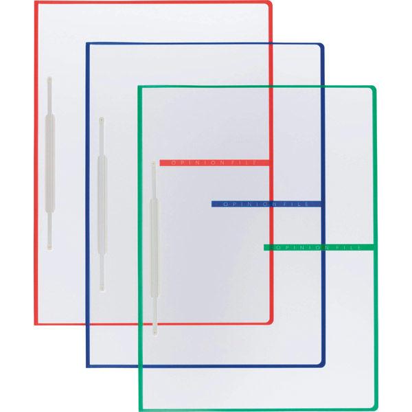 ライオン事務器 オピニオンファイル 高透明タイプ A4S 2穴 No.39C グリーン 12687 ...