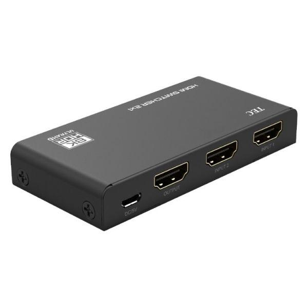 テック 8K対応 HDMI切替器 HDMI2.1対応 2入力1出力 THDSW21-8K 1個（直送...