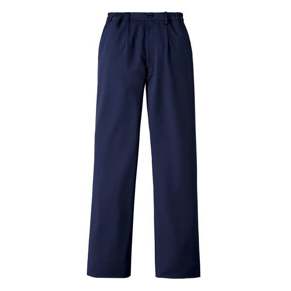 KAZEN メンズパンツ 医療白衣 ネイビー S 845-48（直送品）