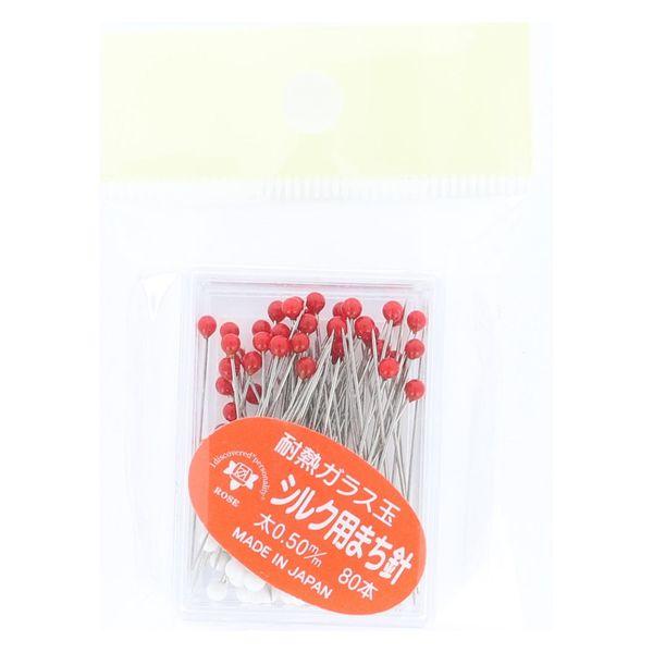 (有)森川製針 耐熱ガラス玉 シルク用まち針 80本入 MR04_000 1セット(10個)（直送品...