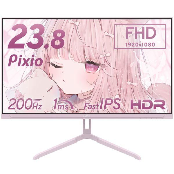 Pixio ゲーミングモニター 23.8インチ 200Hz IPS ピンク PX248WAVEK-O...