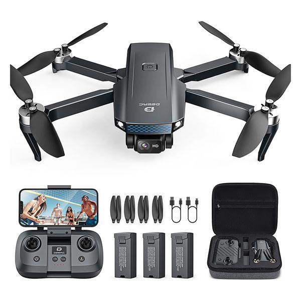 HOLY STONE DEERC ドローン ブラシレスモーター 1080Pカメラ 折畳み式 屋外 D...