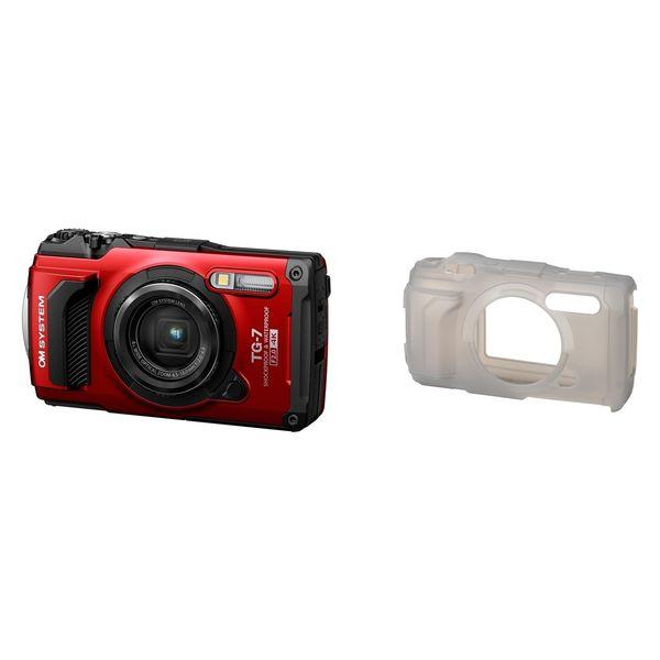 防水防塵デジタルカメラ Tough TG-7 RD シリコンジャケットセット RED CSCH-12...