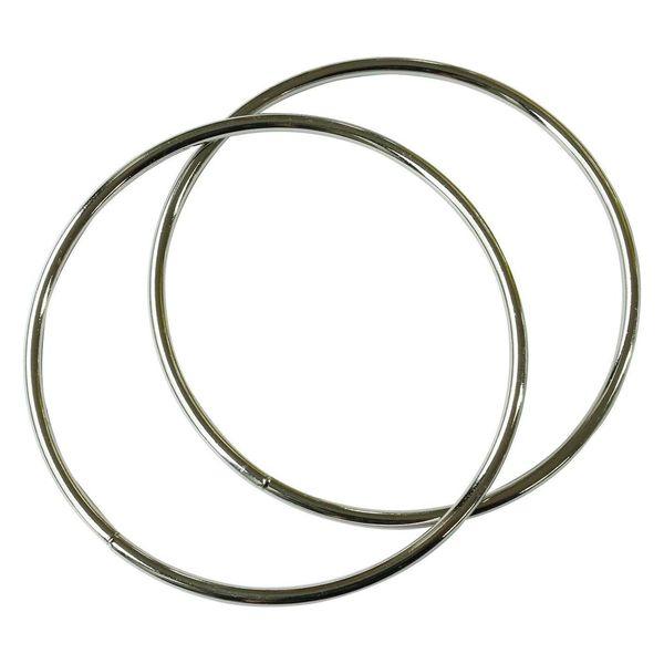 O型 金属持ち手 リングハンドル ニッケル 内径φ12.5cm 2個入 SGM-RING125-S ...