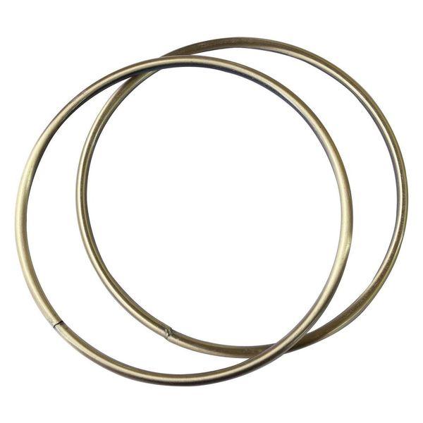 O型 金属持ち手 リングハンドル アンティークゴールド 内径φ12.5cm 2個入 SGM-RING...