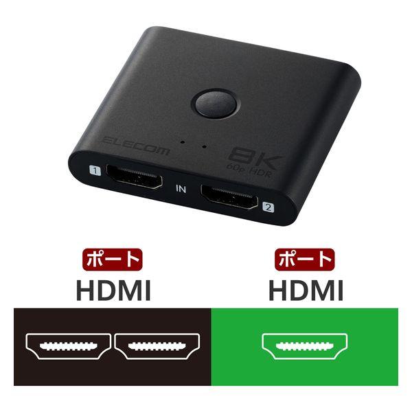 HDMI 切替器 2入力1出力/1入力2出力 双方向切替 セレクター DH-SW8KBD21BK/E...