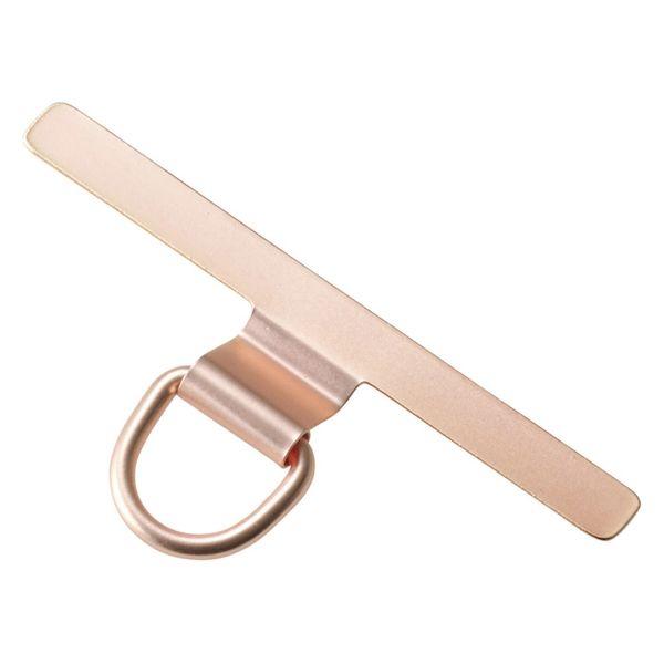 スマホ ストラップホルダー シート ステンレス製 ケーブル穴用 1口タイプ ピンクゴールド PWST...