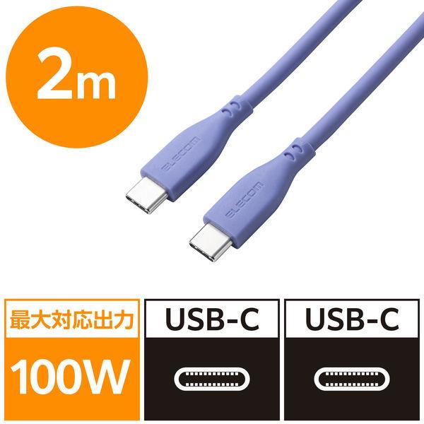 タイプCケーブル Surface Pro 高速充電 対応 PD100W 2m パープル MS-CC5...