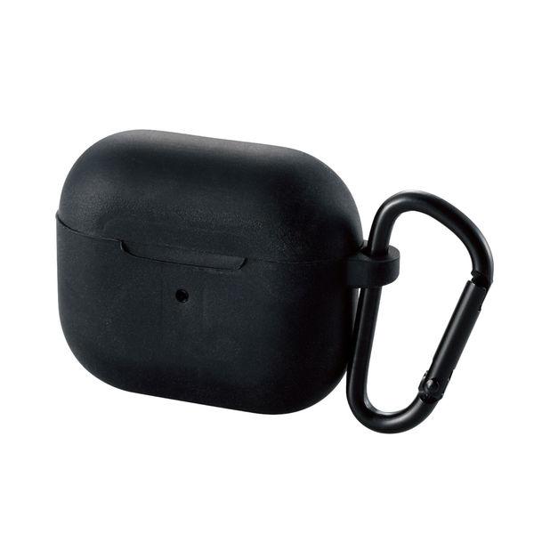 AirPods 第3世代 ケース シリコン カラビナ付 ワイヤレス充電対応 ブラック AVA-AP3...