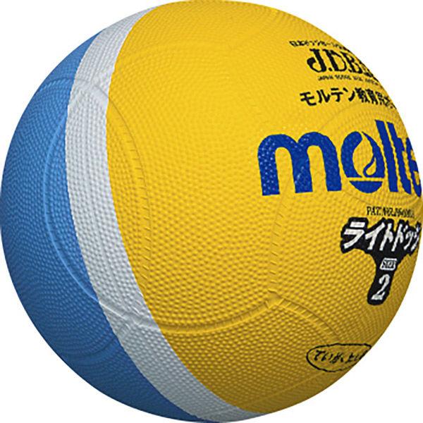 molten(モルテン) ライトドッジボール 軽量2号球 ＬＳＫ黄×サックス SLD2LSK 1球（...