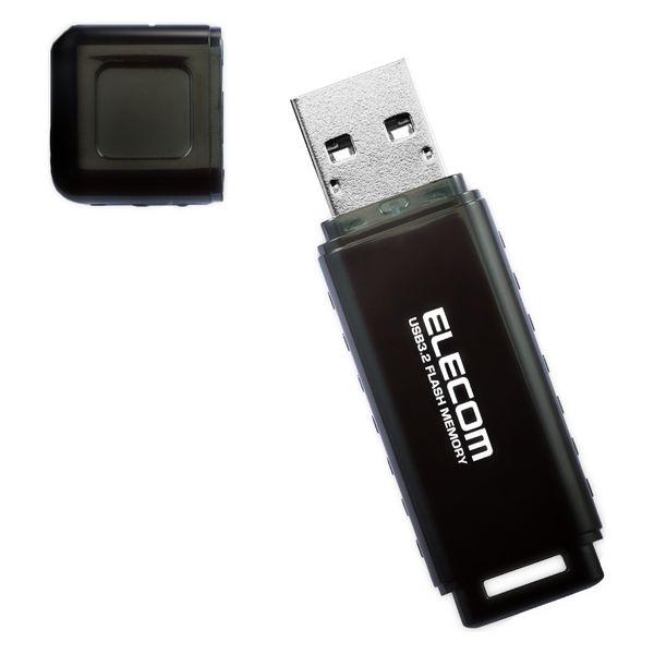 USBメモリ 32GB USB3.2(Gen1) キャップ式 ブラック MF-HSU3032GBK/...
