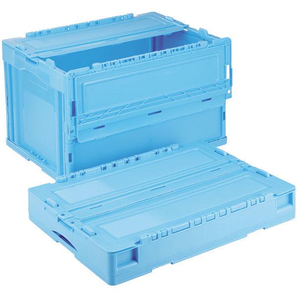 軽量折りたたみコンテナ CSS51NR 50L ブルー ACCN550 1セット（10個） 岐阜プラ...