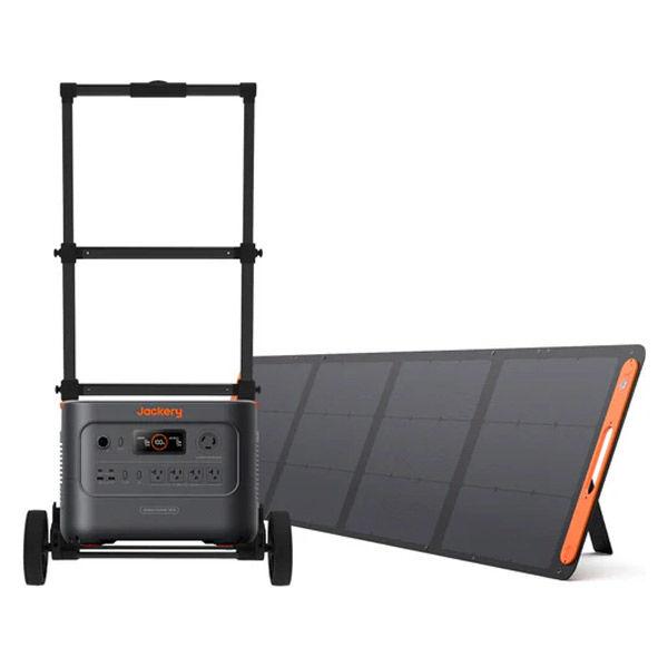 Solar Generator 3000New+ソーラー200W×1枚+カート JE-3000B+J...