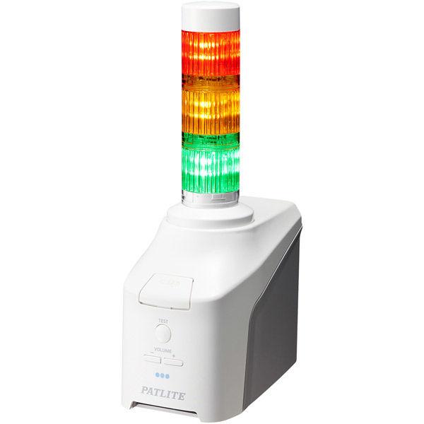 パトライト ネットワーク制御信号灯 直径40mm/3段/赤黄緑/ACアダプタ付属 NHB4-3-RY...