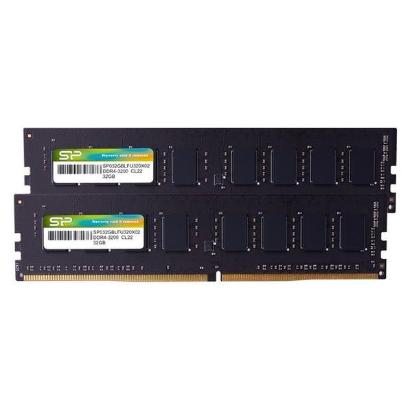 シリコンパワー デスクトップ用メモリ DDR4-3200 32GB x 2枚入 SP064GBLFU...