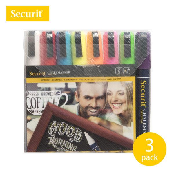 Securit　Chalkmarkers　チョークマーカー（レギュラー）ベーシックアソート8本入/箱...