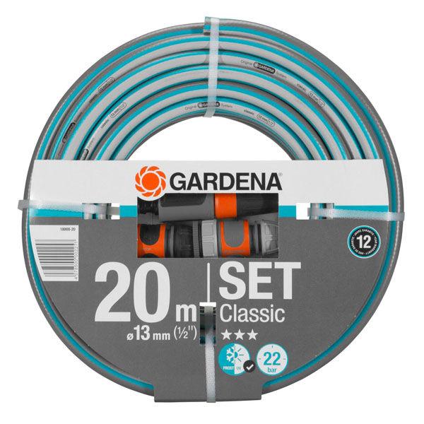 GARDENA クラッシックホース 13mm(1/2&quot;)長さ20m ノズル・コネクター付きセット 1...