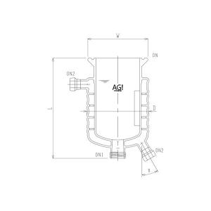 旭製作所 媒体バッフル付二重管式反応容器 撹拌バッフル付 3958ー6000ーMーA 1個 62-2115-35（直送品）